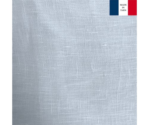 Voile au mètre en lin blanc uni en grande hauteur 300 cm.