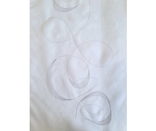 Voilage sur mesure blanc argent (jusqu'à 290 cm de haut )