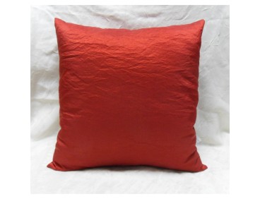 Housse de coussin Eléa uni rouge