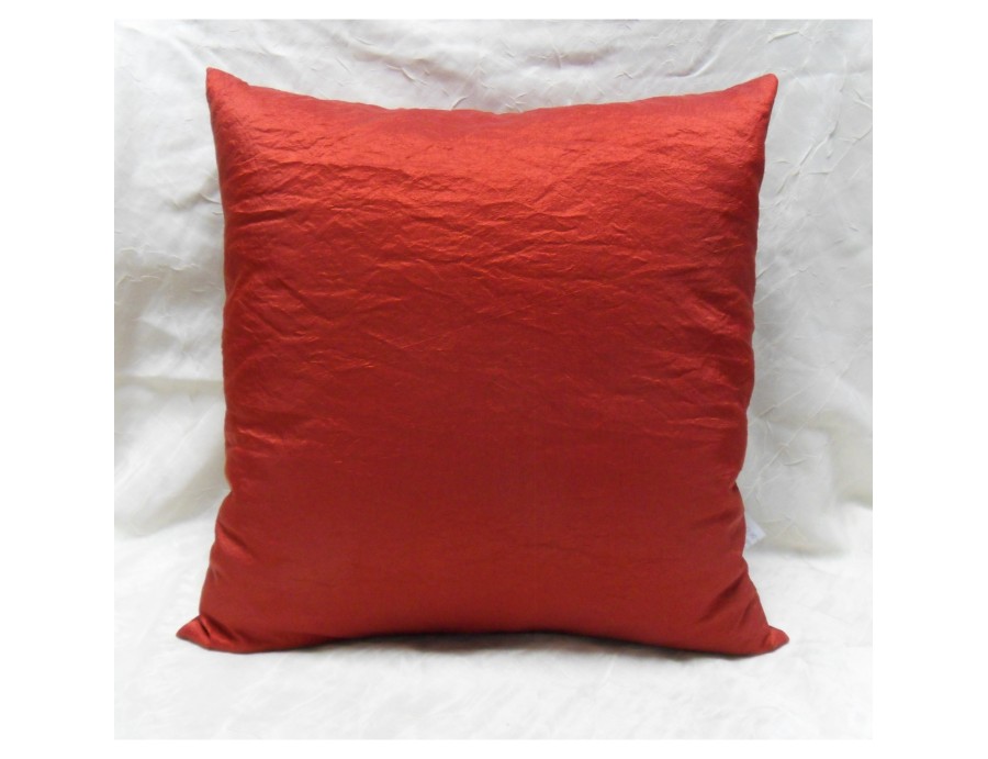 Housse de coussin ELEA uni rouge 45 x 45 cm