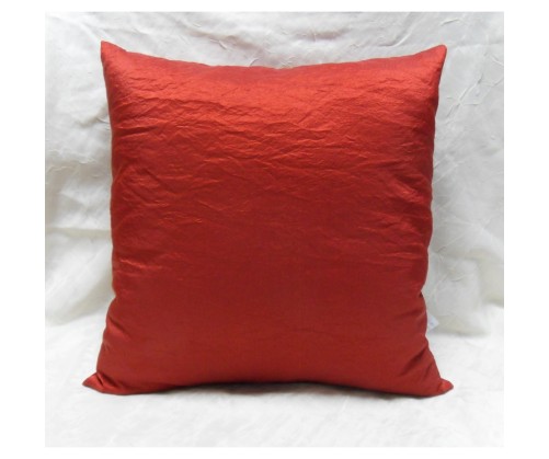 Housse de coussin Eléa uni rouge