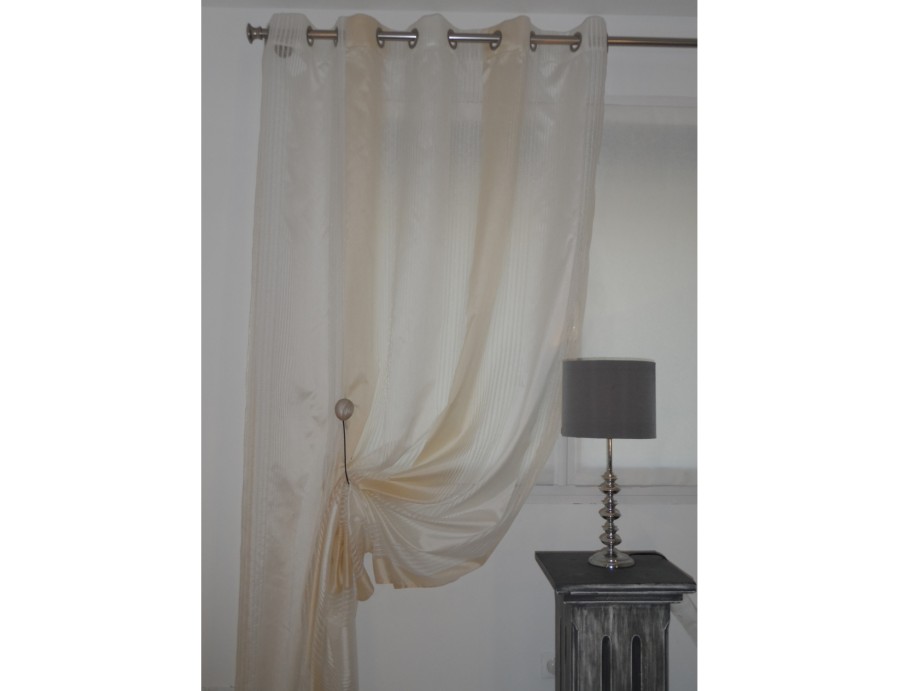 Rideaux voilage TOLOSA craie 180 x 245 cm