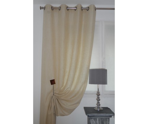 voilage Brest beige, grande hauteur