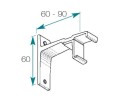 Support mur pour rail chemin de fer 24 x 16 mm Boulet Support mur pour rail chemin de fer 24 x 16 mm Boulet