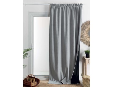 Rideaux isolant thermique phonique Gris Perle pour tringle portière