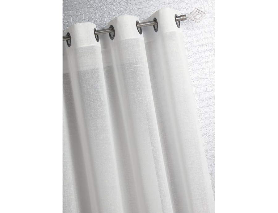 Voilage prêt à poser NEMOURS blanc 140 x 240 cm Voilage prêt à poser NEMOURS blanc 140 x 240 cm