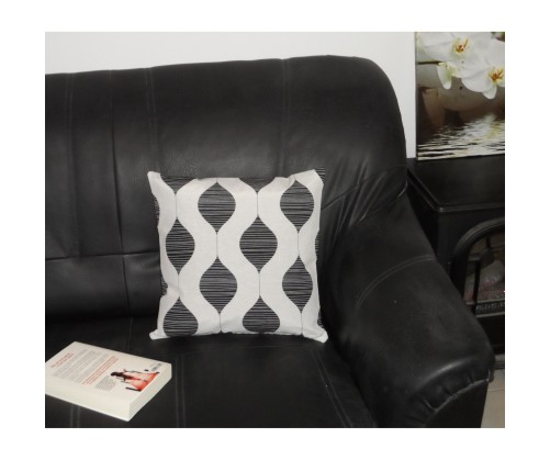 Housse de coussin Benji noir 40 x 40 cm