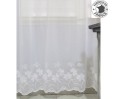 Voile au mètre blanc avec base fleuri en grande hauteur 290 cm Voile au mètre blanc avec base fleuri en grande hauteur 290 cm