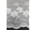 Voile au mètre blanc avec base fleuri en grande hauteur 290 cm Voile au mètre blanc avec base fleuri en grande hauteur 290 cm