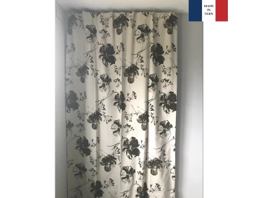 Rideaux isolant thermique TIARA chocolat pour tringle portière