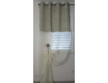 Rideaux voilage BOTANY gris beige