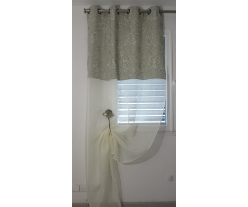 Rideaux voilage BOTANY gris beige