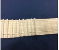 Ruflette multipoches plis automatiques pour voilage ou tenture, blanc ou crème