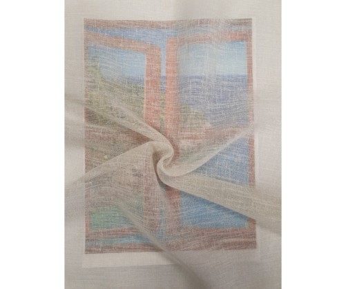 Voile au mètre en lin, couleur lin en grande hauteur 300 cm