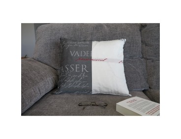Housse de coussin Ann' gris 45 x 45 cm