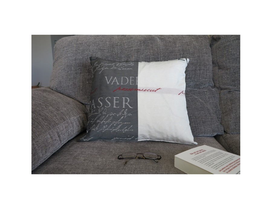 Housse de coussin ANN' gris 45 x 45 cm Housse de coussin ANN' gris 45 x 45 cm