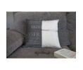 Housse de coussin ANN' gris 45 x 45 cm Housse de coussin ANN' gris 45 x 45 cm