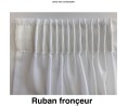 Voilage sur mesure blanc avec rayure gris et beige (jusqu'à 305 cm de haut). Ref 8352/200 Voilage sur mesure blanc avec rayure gris et beige (jusqu'à 305 cm de haut). Ref 8352/200