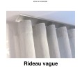 Voilage sur mesure blanc avec rayure gris et beige (jusqu'à 305 cm de haut). Ref 8352/200 Voilage sur mesure blanc avec rayure gris et beige (jusqu'à 305 cm de haut). Ref 8352/200