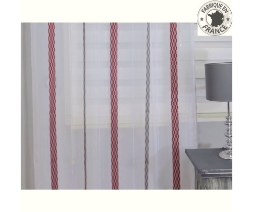 Voile au mètre rouge et gris en grande hauteur 300 cm