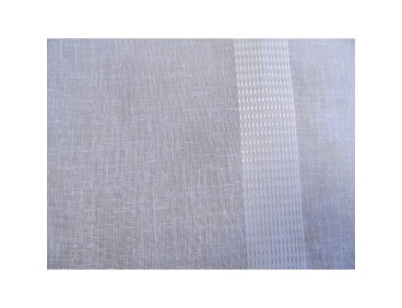 Voile au mètre blanc avec rayure ton sur ton en grande hauteur 300 cm