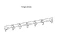 Rail cintrable en Alu 330 pour rideaux très lourd, blanc ou alu