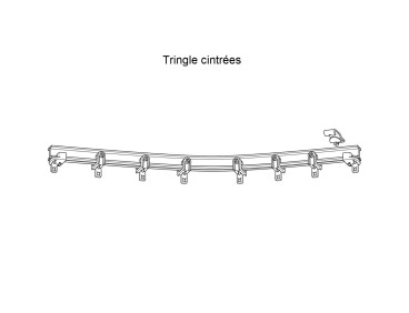 Rail cintrable en Alu 330 pour rideaux très lourd