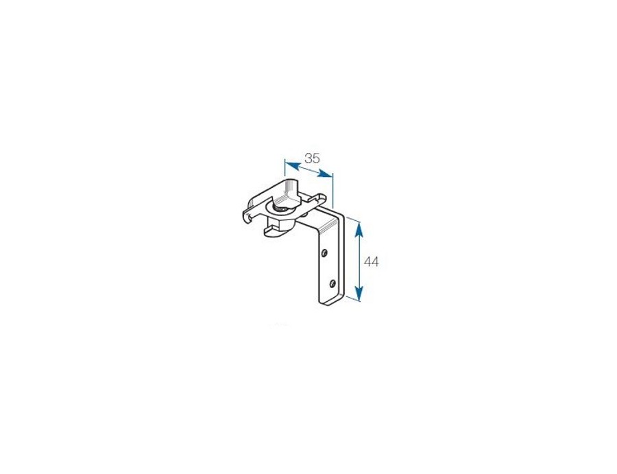 Support mur pour rail cintrable 330 Boulet