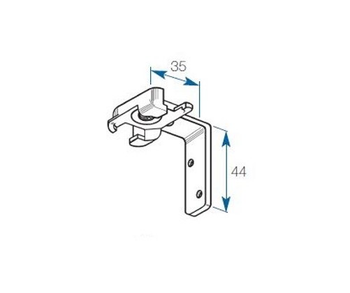 Support mur pour rail cintrable 330 Boulet