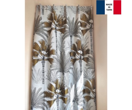 Rideaux isolant thermique GUERANDE gris pour tringle portière