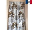 Rideaux ruflette isolant thermique GUERANDE gris pour tringle portière 145 x 232 cm Rideaux ruflette isolant thermique GUERANDE gris pour tringle portière 145 x 232 cm