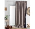 Rideaux ruflette isolant thermique et phonique couleur Lin pour tringle portière 140 x 260 cm Rideaux ruflette isolant thermique et phonique couleur Lin pour tringle portière 140 x 260 cm