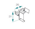 Support plafond pour rail chemin de fer 24 x 16 mm Boulet
