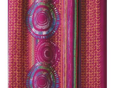 Tenture prêt à poser ROSANNA fushia 140 x 260 cm