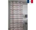 Voilage prêt à poser COUPIAC rouge et gris, 2 dimensions Voilage prêt à poser COUPIAC rouge et gris, 2 dimensions