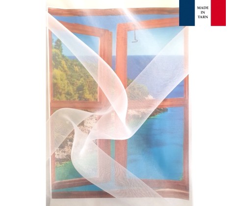 Rideaux Vitrages sur mesure en organza blanc