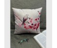 Housse de coussin Cerisier couleur lin 40 x 40 cm