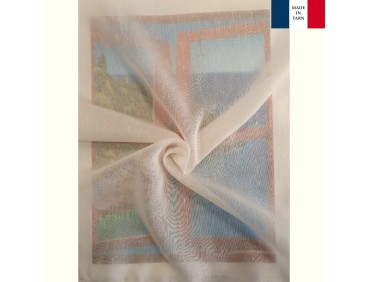 Voilage sur mesure Tergal et Lin beige (jusqu'en 290 cm de haut)