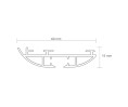 Rail extra plat DSXL blanc 1,5 cm de hauteur