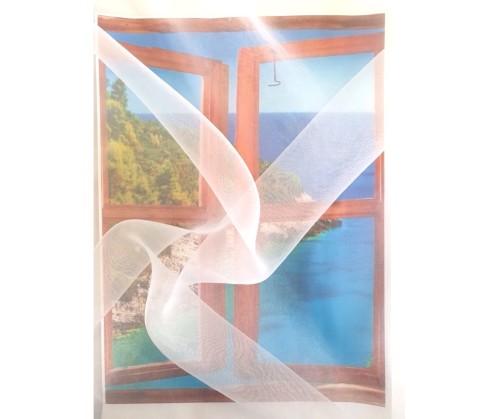 Voile au mètre organza blanc en grande hauteur 300 cm