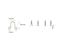 Agrafes Lyre laiton pour anneaux (paquet de 10)