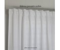 Voilage sur mesure blanc avec rayure bleu et gris (jusqu'à 290 cm de haut). Ref 8352/523