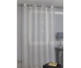 Voilage prêt à poser BENGAL gris 160 x 253 cm Voilage prêt à poser BENGAL gris 160 x 253 cm