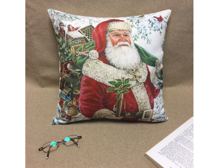 Housse de coussin Père Noël 40 x 40 cm