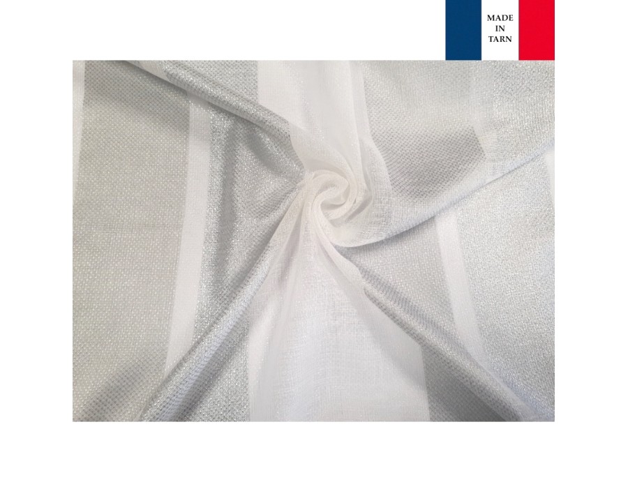 Voilage sur mesure argent et gris (jusqu'à 290 cm de haut). Ref 09763 Voilage sur mesure argent et gris (jusqu'à 290 cm de haut). Ref 09763