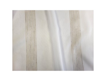 Voilage sur mesure avec rayure couleur naturel