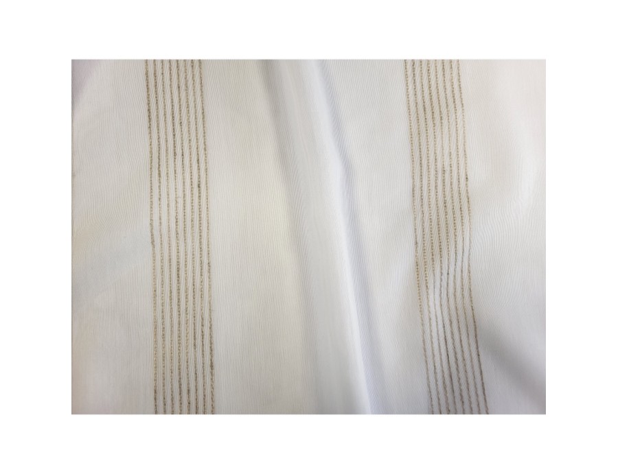 Voilage sur mesure avec rayure couleur naturel (jusqu'à 290 cm de haut). Ref 3049 Voilage sur mesure avec rayure couleur naturel (jusqu'à 290 cm de haut). Ref 3049