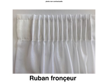 Voilage sur mesure terracotta et gris (jusqu'à 290 cm de haut)