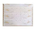 Rideaux de vitrages Modulable moutarde et gris en 75 cm de large