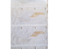 Rideaux de vitrages Modulable moutarde et gris en 75 cm de large